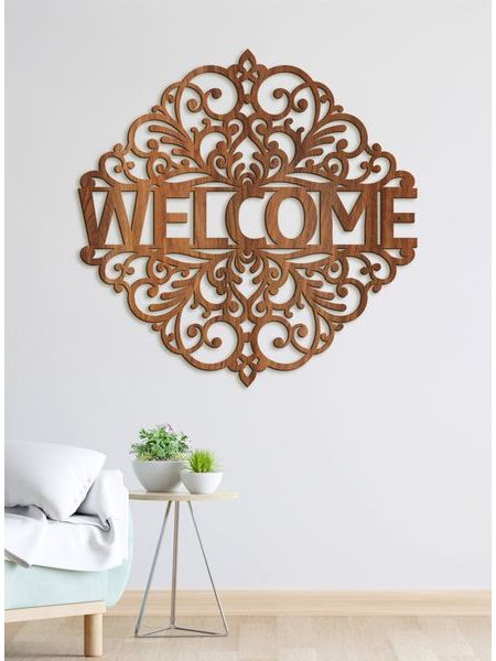 Drevený nápis "WELCOME"