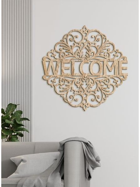 Drevený nápis "WELCOME"