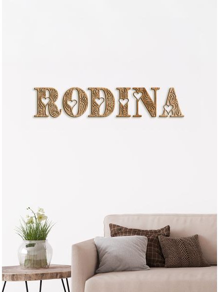 Drevený nápis RODINA