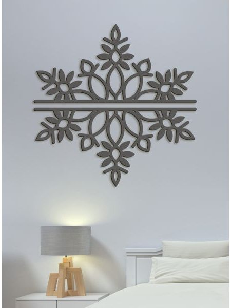 Dvojdielna drevená mandala SNOW