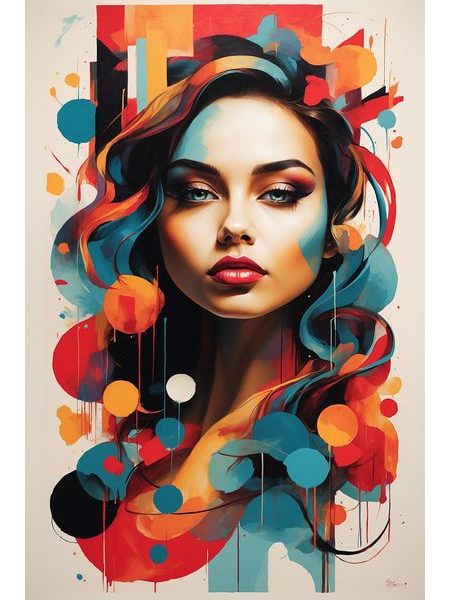 Obraz na stenu portrét ženy Pop Art