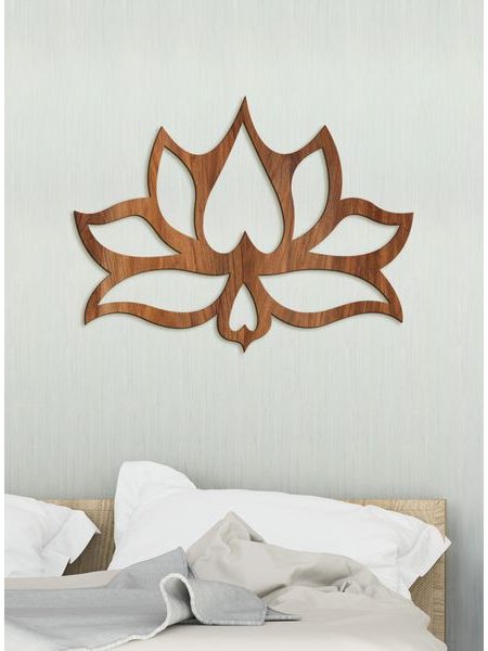 Drevený obraz na stenu Kvet LOTOS