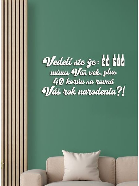 Vtipný drevený nápis na stenu PIVO