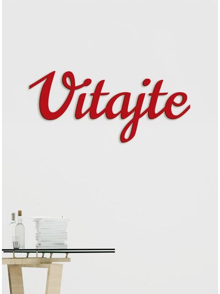 Drevený nápis "Vitajte"