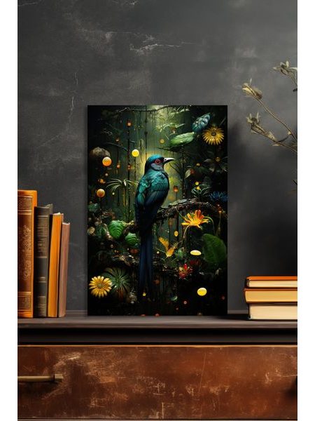 Zelený vták v pralese