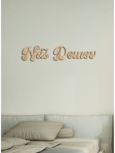 Drevené nápis "Náš domov"