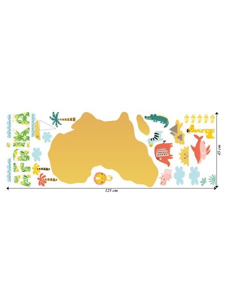 Mapa Afriky se zvířaty