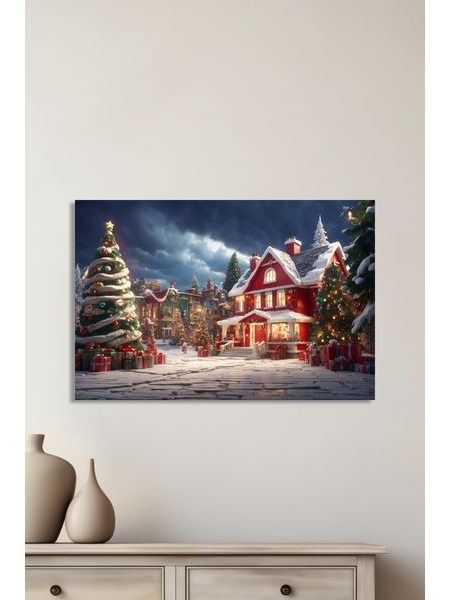 Zasnežené mestečko na Vianoce