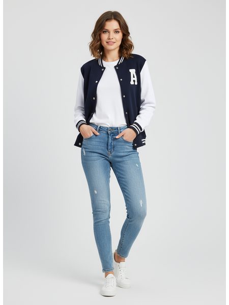 Dámska športová mikina tmavomodrá