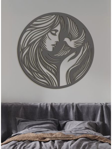 Drevený obraz ženská nežnosť