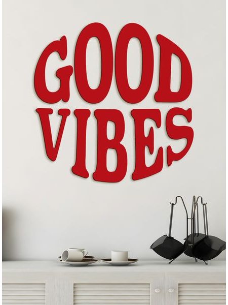 Drevený nápis "GOOD VIBES"