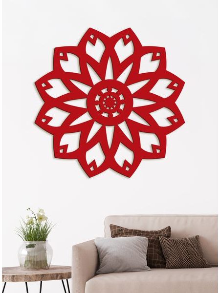 Moderní dřevěná mandala Kouzlo květiny