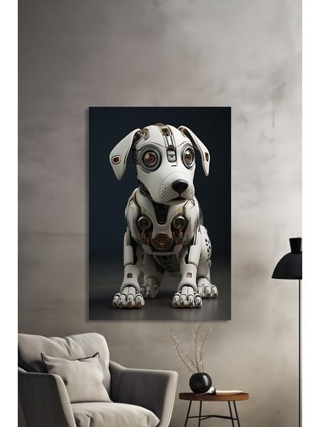 Obraz na stenu - Biely robotický psík