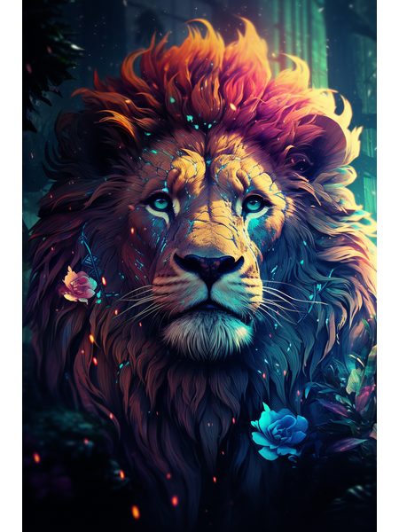 Obraz na stenu lev AI