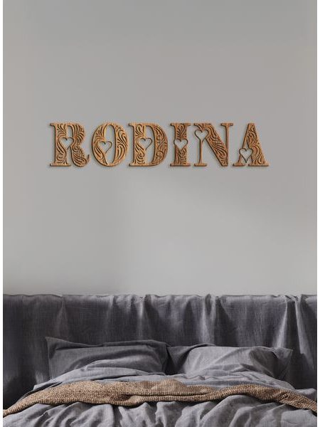 Drevený nápis RODINA