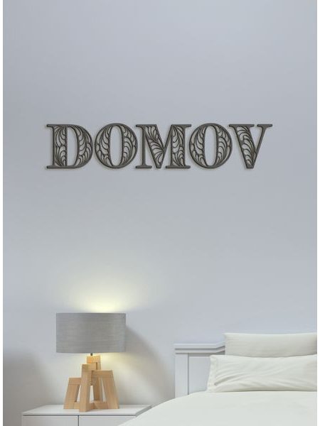 Drevený nápis "DOMOV"