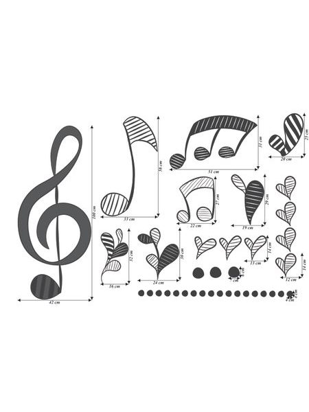 Husľový kľúč s notami