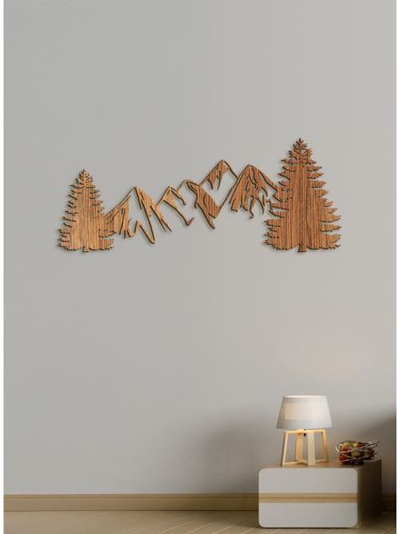 Dřevěná dekorace na zeď HORY