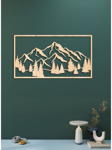 Drevený obraz Horská scenéria