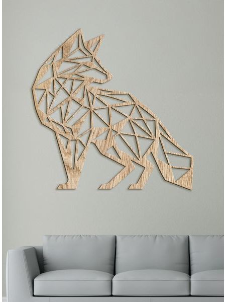 Drevený obraz Líška