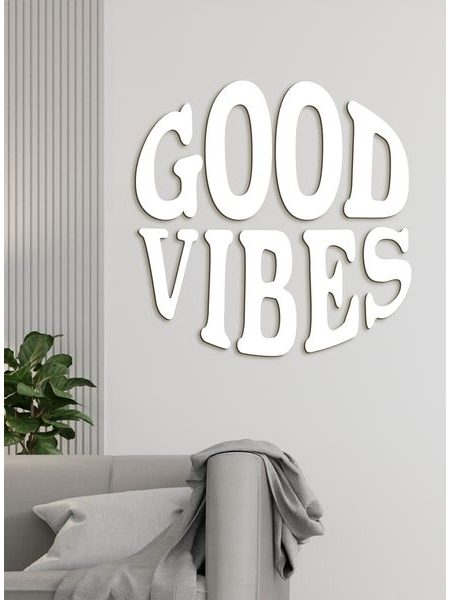 Drevený nápis "GOOD VIBES"
