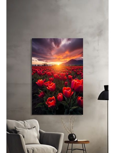 Obraz na stenu červené tulipány