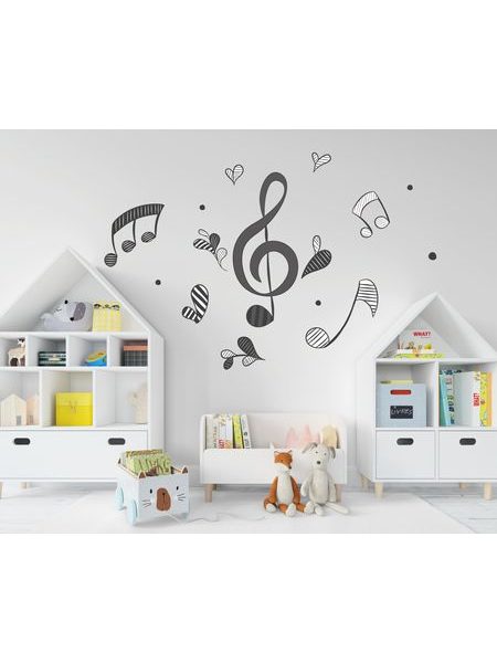 Husľový kľúč s notami