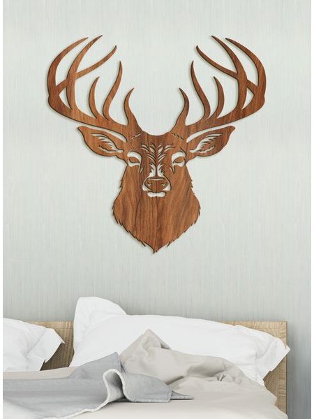 Dřevěný obrázek jelena