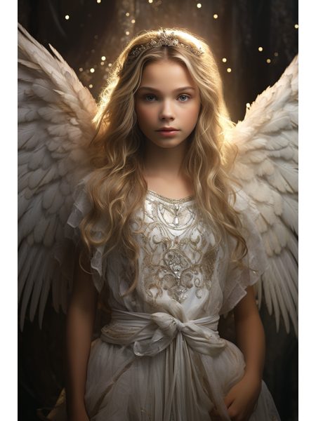 Dievčka s anjelskými krídlami