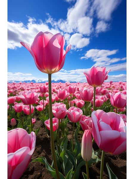 Obraz na stenu ružové tulipány