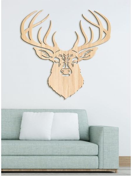 Dřevěný obrázek jelena