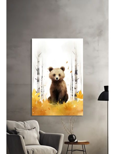 Obraz na stenu medveď akvarel