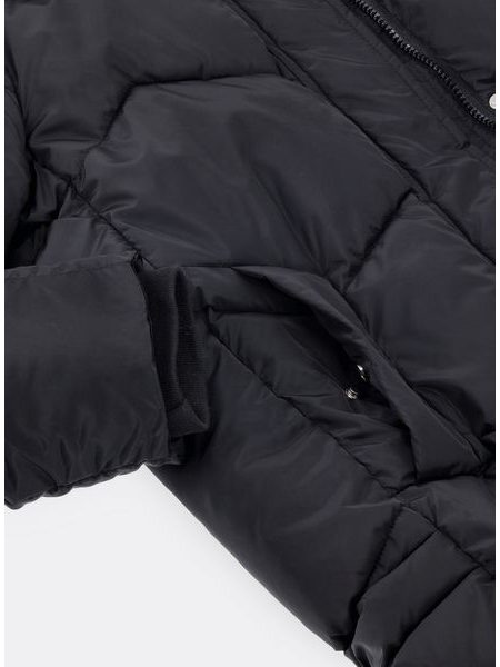 Dámská krátká prošívaná bunda černá