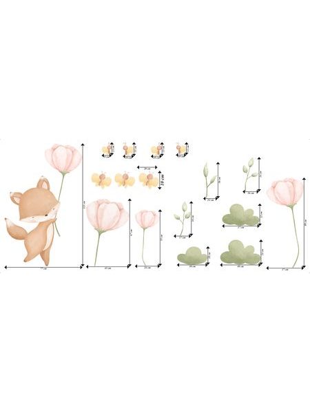 Liška v květinové zahradě