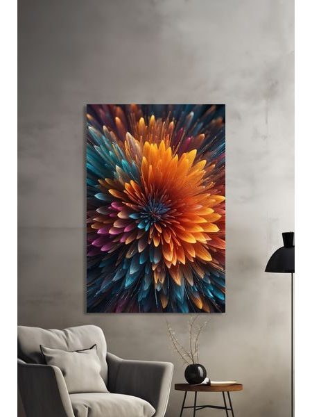 Obraz na stenu farebný kvet