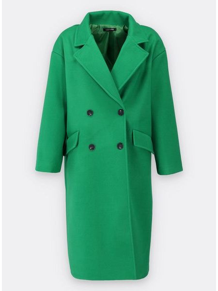Dámský oversize kabát zelený