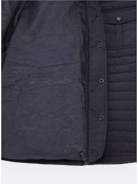 Pánska prechodná prešívaná bunda čierna