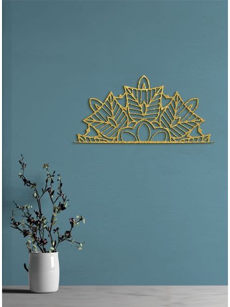 Drevená mandala polkruh Ornament