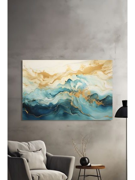 Maľba akvarel zlatá