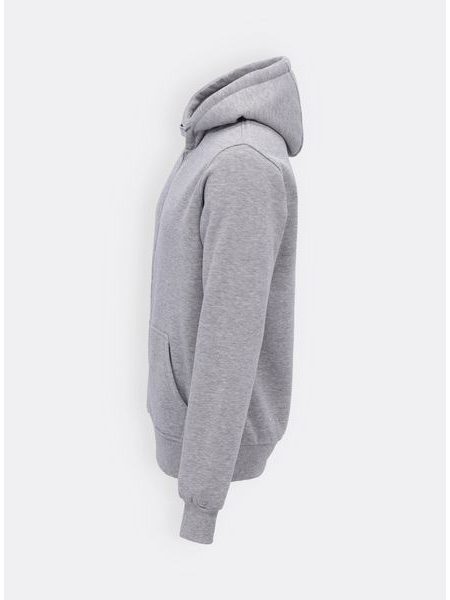 Pánska mikina s kapucňou bez potlače sivá