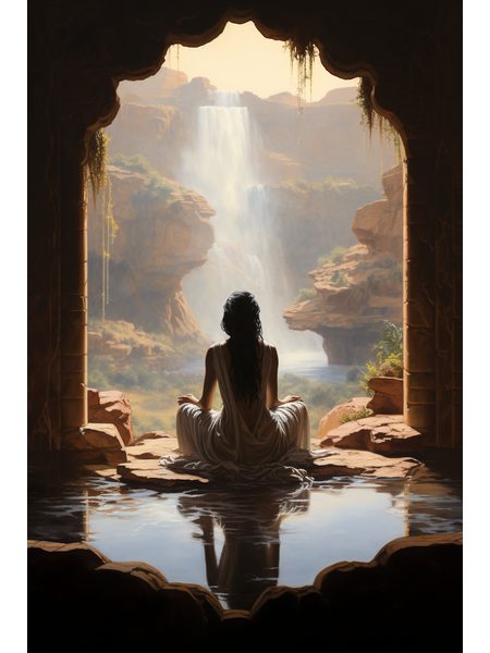 Obraz na stenu meditujúca žena