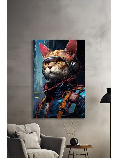 Obraz na stenu mačka v kozme AI