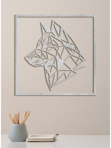 Drevený obraz Silueta vlka