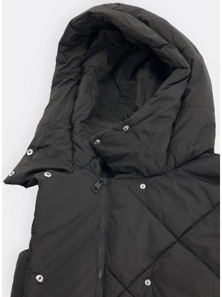 Dámska dlhá prešívaná vesta tmavozelená