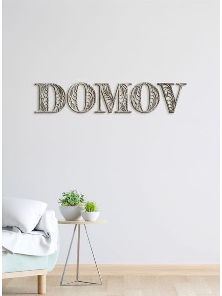 Drevený nápis "DOMOV"