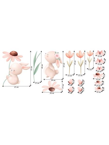 Zajíčci s květinami