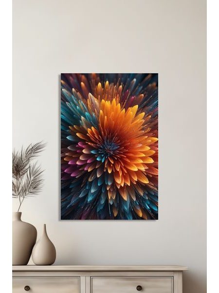 Obraz na stenu farebný kvet