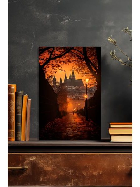 Obraz na stenu Pražský hrad vo večernom šere