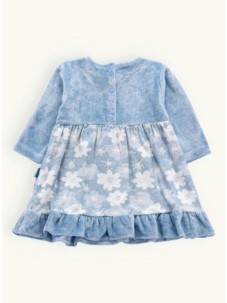 Detské elegantné šaty KVETINKA svetlomodré
