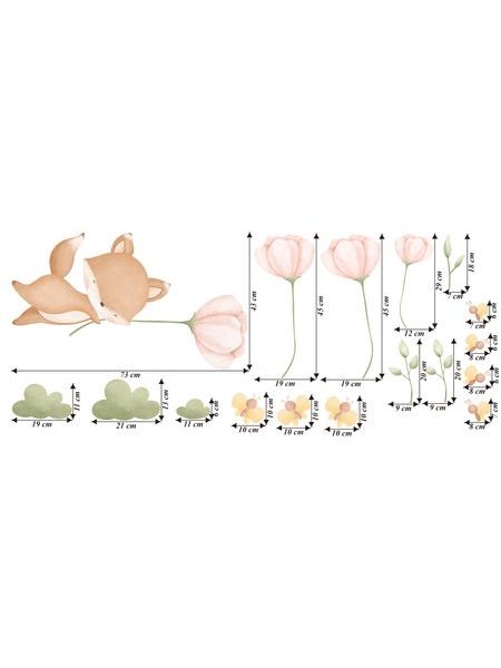 Liška v květinové zahradě